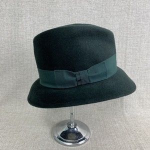 Lock And Co Rabbit Felt Quirky Trilby Bowler Hat Womens 22" Green Fedora